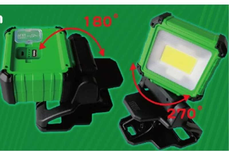 Darbo lempa įkraunama | su magnetu ir prisegtuku | 270°/ 180° | COB LED