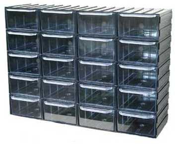Mega Dėžutė smulkioms detalėms 16 stalčių 218x150x75mm