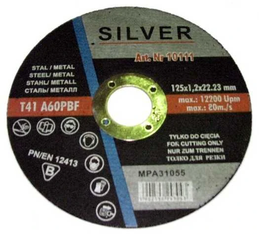 SILVER Diskas metalui 125x1.2MM