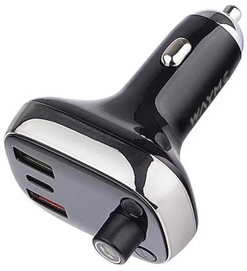 FM moduliatorius WAYME 12/24V su USB-C PD, QC4.0+, Auto-ID, voltmetru ir laisvų rankų įranga