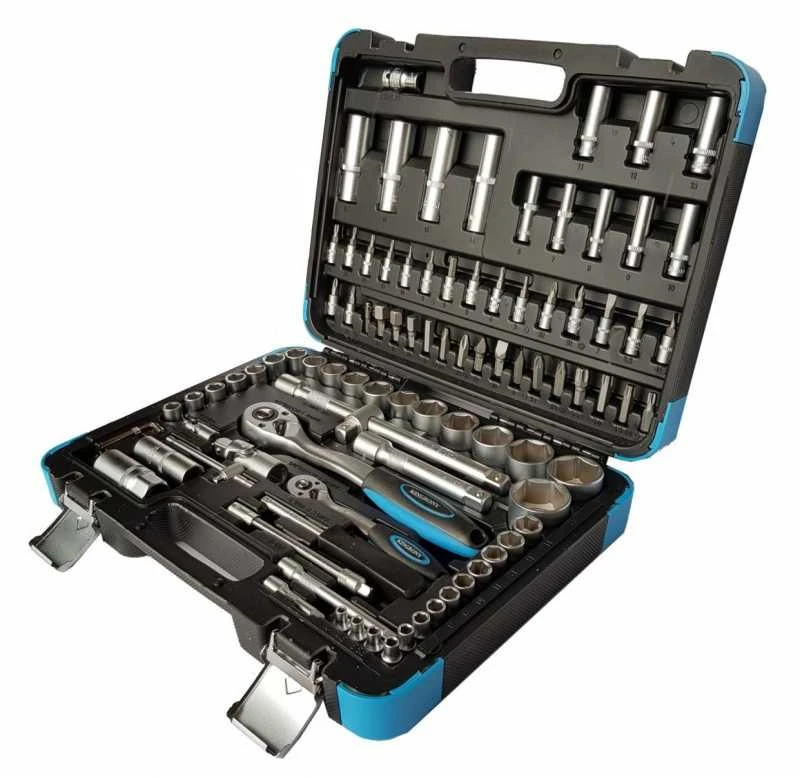 Galvučių ir raktų komplektas 94dalių 1/4"+1/2"