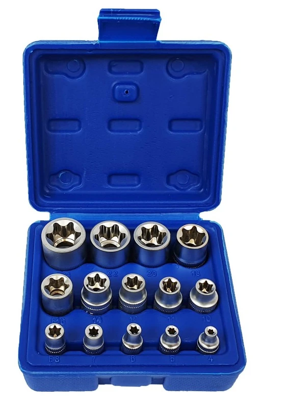 SILVER Galvučių komplektas E-Star dalių 1/4"+3/8"+1/2"E4-E24