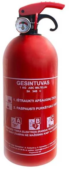 Reinold Max 1kg miltelinis gesintuvas ABC su monometru