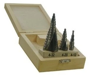 Grąžtas Grąžtų pakopinių rinkinys HEX sk.praplatinimui 3d.(15p.9p.5p.2mm)