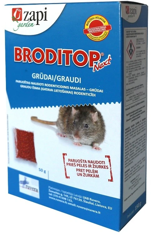 Ruvera Graužikų nuodai Broditop Next grūdai 150g