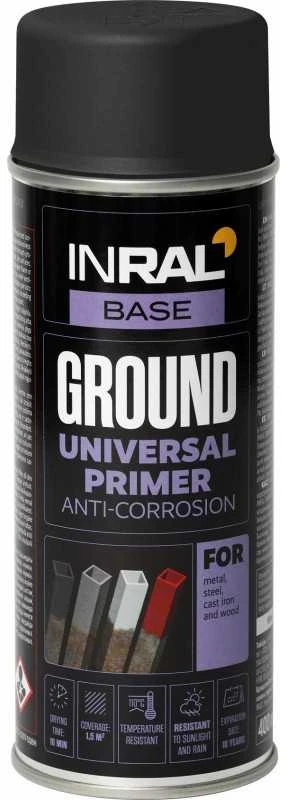 Gruntas aerozolinis, antikorozinis INRAL GROUND 400ml juodas