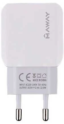 Įkroviklis 2xUSB 2.4A 12W