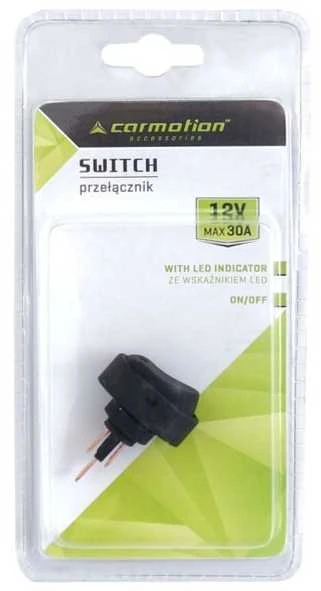 Jungiklis DC elektros jungiklis su raudonu diodu, max 30A