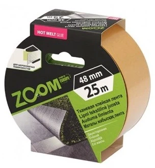 Juosta dvipusė tekstilinė 48mm x25m ZOOM
