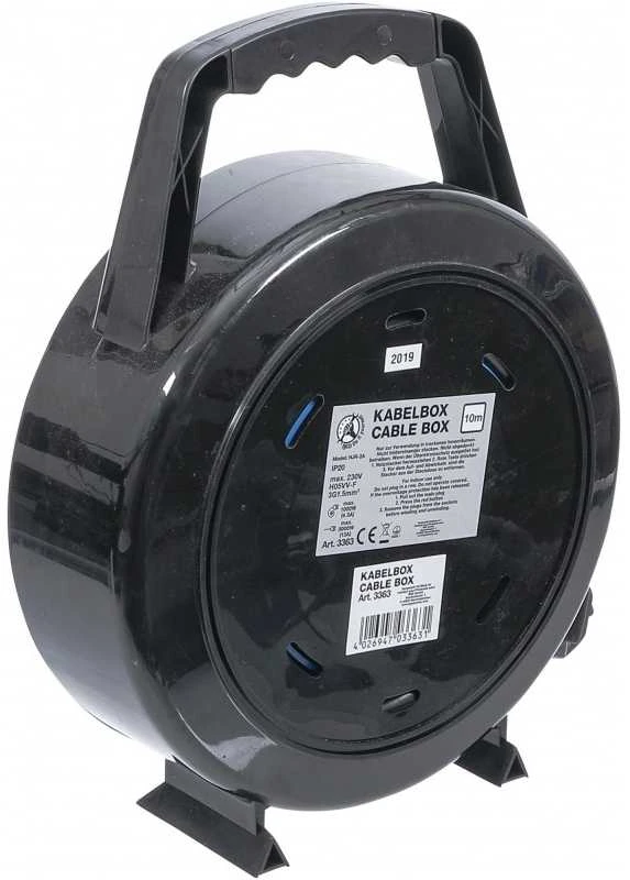 Kabelinė ritė 10m/3x1,5mm2,4 lizdai IP20/3000W
