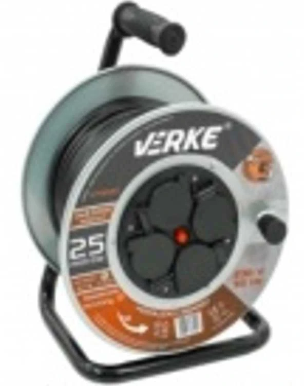 Kabelinė ritė 25m/3x2.5mm2/4 hermetinės rozetės