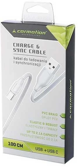Carmotion Kabelis įkrovimo USB USB-C, 100 cm.