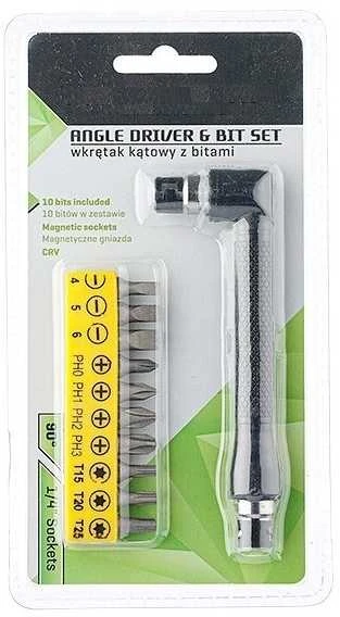 Kampinis atsuktuvas antgaliams | 6.3 mm (1/4")su 10antgalių