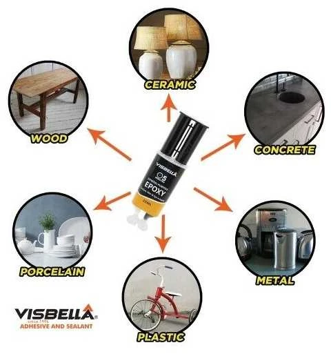 Klijai universalūs epoksidiniai 25 ml. 5min. Visbella