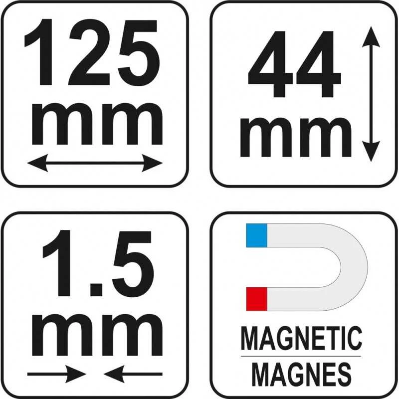 Kontūrų matuoklis ,šablonas ,trafaretas profiliams | 125 mm