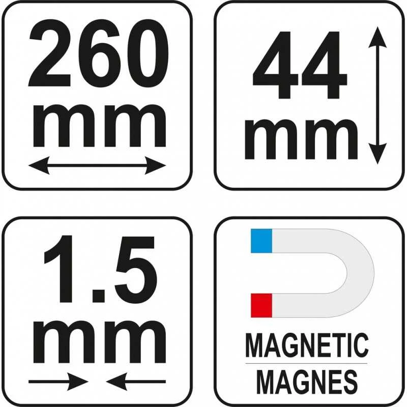 Kontūrų matuoklis ,šablonas ,trafaretas profiliams | 260 mm