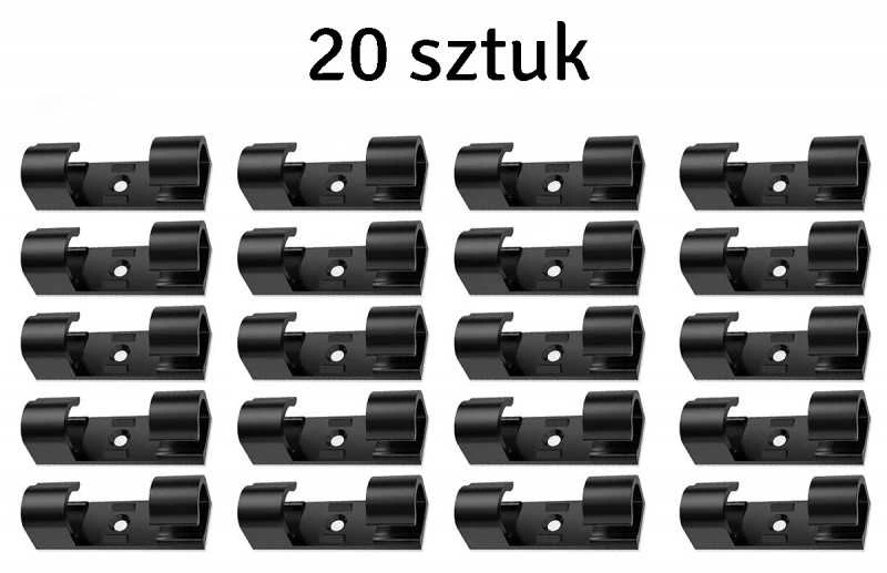 Laidų laikikliai 20vnt juoda sp.