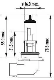 Lemputė HB4 9006 12V 55W P22D NARVA