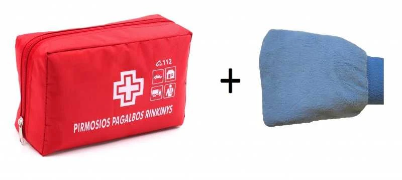 Įvairūs Pirmosios pagalbos rinkinys PVC dėkle (Juoda sp.)