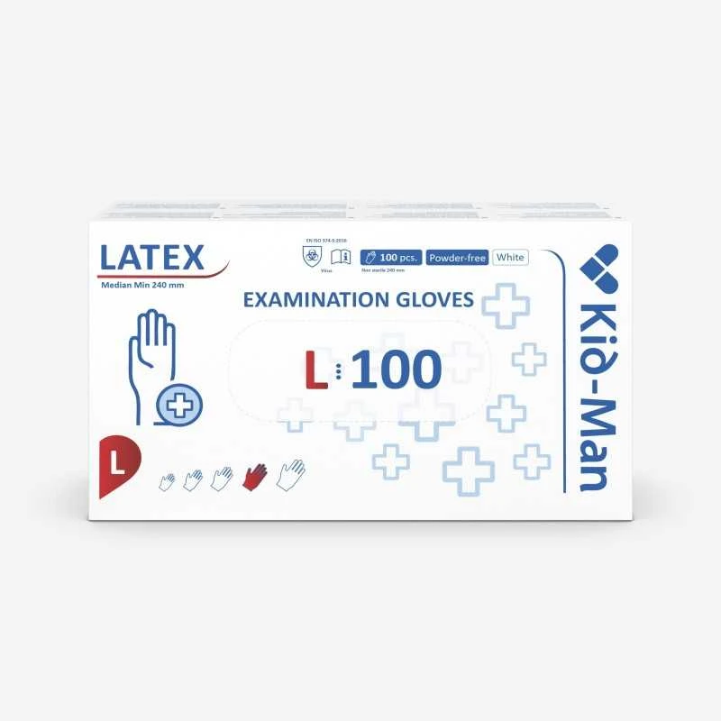 Pirštinės nesterilios "L" latekso 100 vnt.