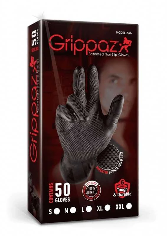 Pirštinės vienk. nitrilinės GRIPPAZ246 "XL" dydis 50vnt.