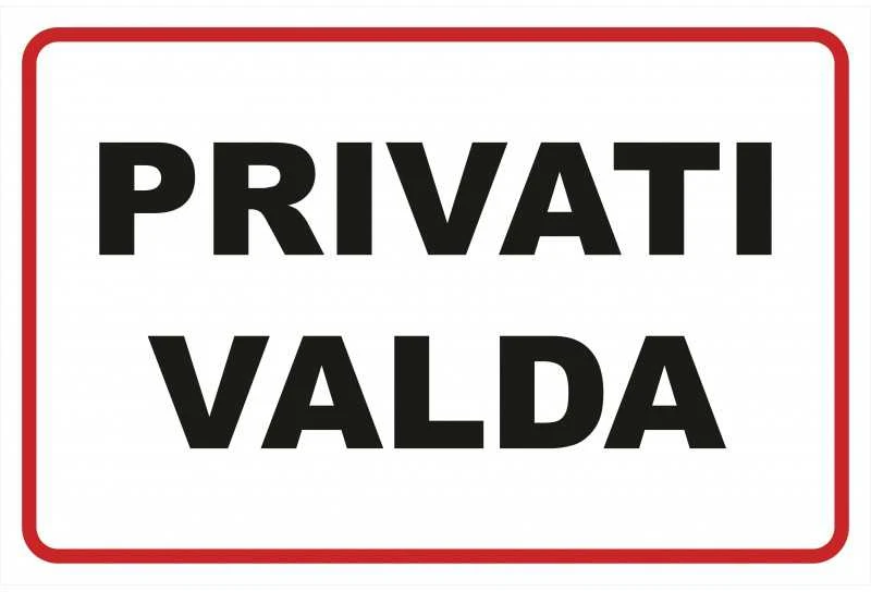Plastikinė lentelė PRIVATI VALDA 200x300mm