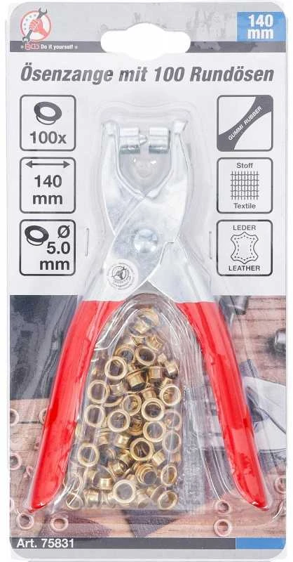 Replės kniedijimui 5mm,su 100vnt apskritų kilpų