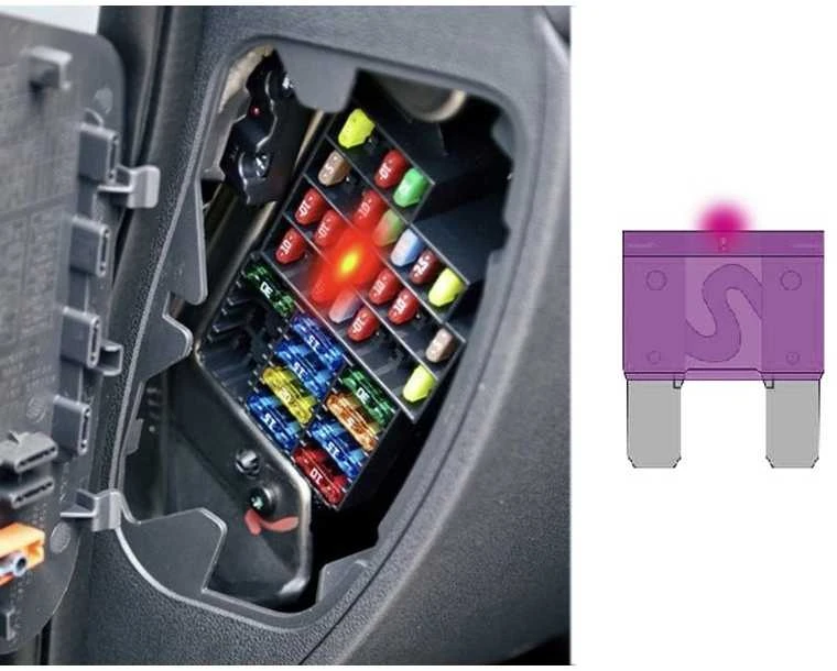 Carmotion Blade saugikliai MAXI with LED indicator, 7 vnt