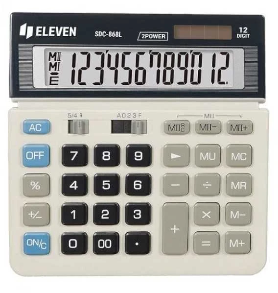 Eleven SDC-868L stalinio skaičiuotuvo priekinis vaizdas