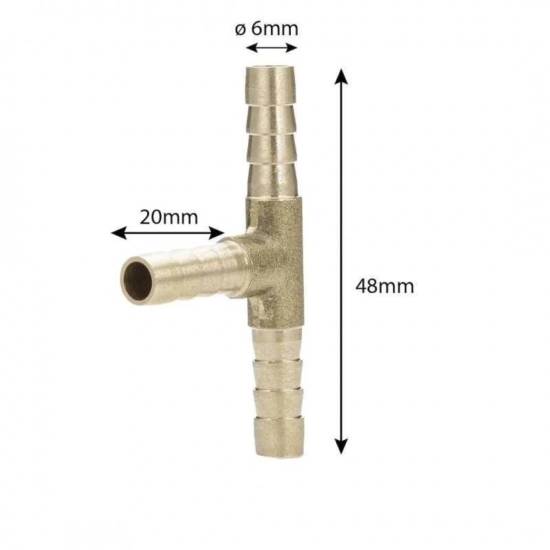 Trišakis žalvaris žarnai 6mm