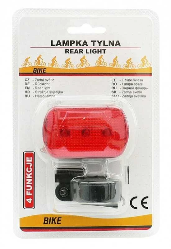 Žibintas dviračio galinis 3LED