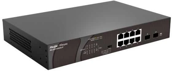 Šakotuvas Hikvision 10 prievadų komutatorius Ruijie RG-ES110GDS-P (PoE)