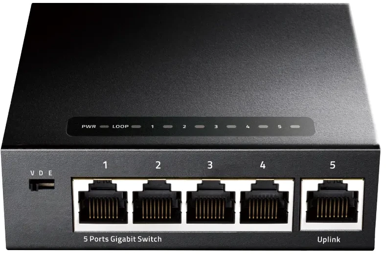 Šakotuvas Tinklo Įranga - Cudy Jungiklis GS105D 5-Port 1Gbps 95x60x90mm