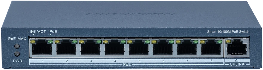 Šakotuvas SWITCH POE DS-3E1309P-EI 8 PRIEVADŲ Hikvision