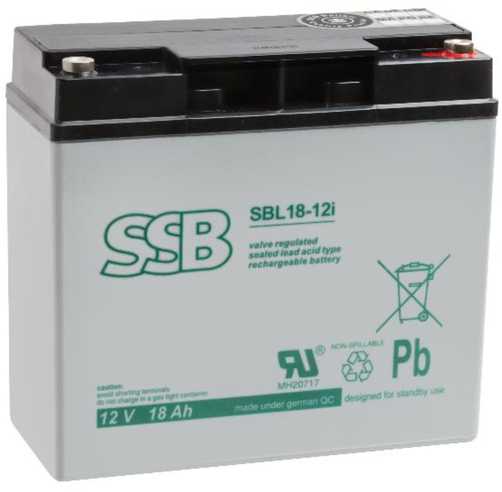 SSB Akumuliatorius SBL 18-12i 12V 18Ah, skirtas UPS APC, Ever, Fideltronik, Eaton Powerware