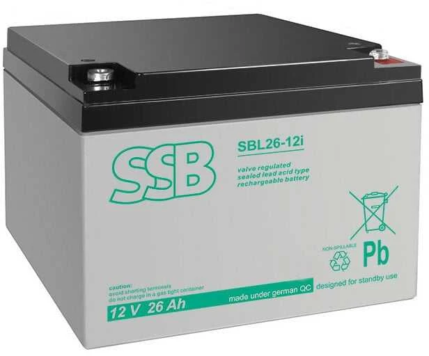 Akumuliatorius (AGM) SSB SBL (26Ah, 12V, F13 M5, VRLA)