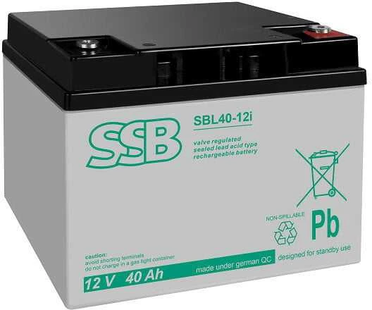 Akumuliatorius SSB SBL 40-12i 12V 40Ah AGM veikimui nereikia priežiūros
