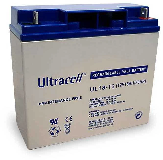 Ultracell UL18-12 akumuliatorius su terminalais