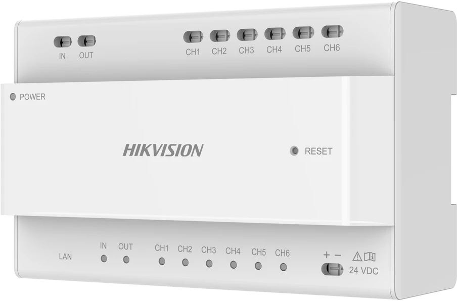 Dviejų laidų vaizdo/garso skirstytuvas Hikvision DS-KAD706Y-SP