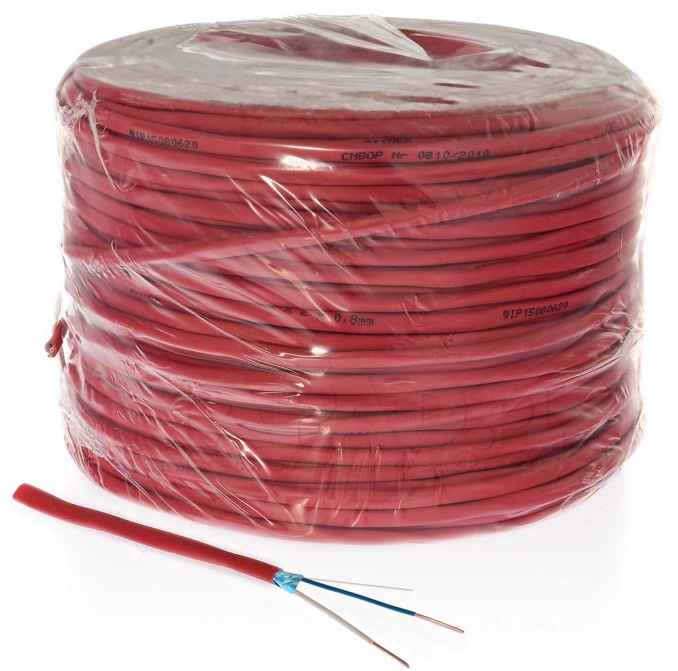 Ekranuotas gaisrinis kabelis Bitner YnTKSYekw 2x0.8mm (100m, Eca, monolitinis)