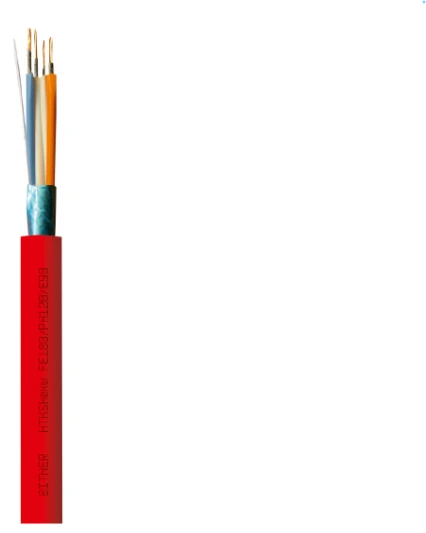 Gaisrinis ekranuotas behalogeninis kabelis Bitner HTKSHekw 2x1,0mm