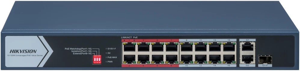 Šakotuvas SWITCH POE DS-3E0318P-E/M(C) 16 PRIEVADŲ SFP Hikvision