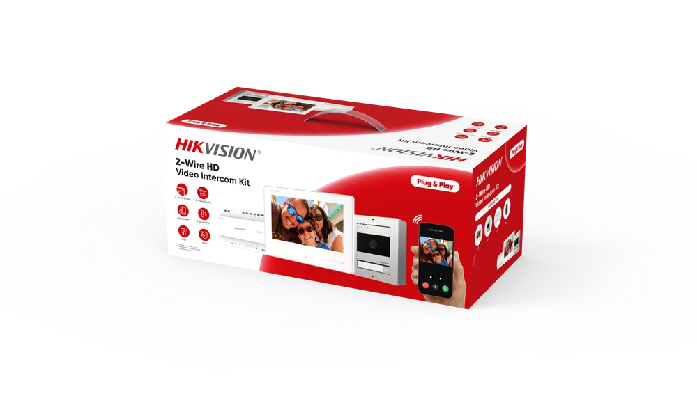 Hikvision analoginės telefonspynės 2 laidų komplektas DS-KIS704EY