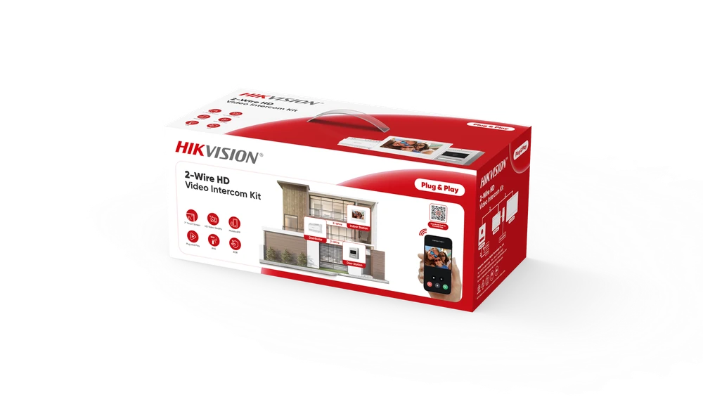 Hikvision analoginės telefonspynės 2 laidų komplektas DS-KIS704EY