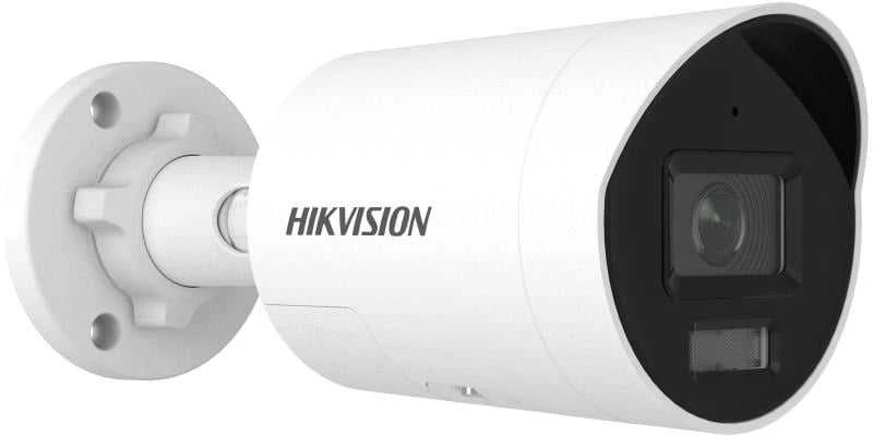 „Hikvision Bullet DS-2CD2047G3-LI2UY/SRB F2.8“ (balta, 4MP, hibridinis apšvietimas, IR+LED 40m, „ColorVu“)