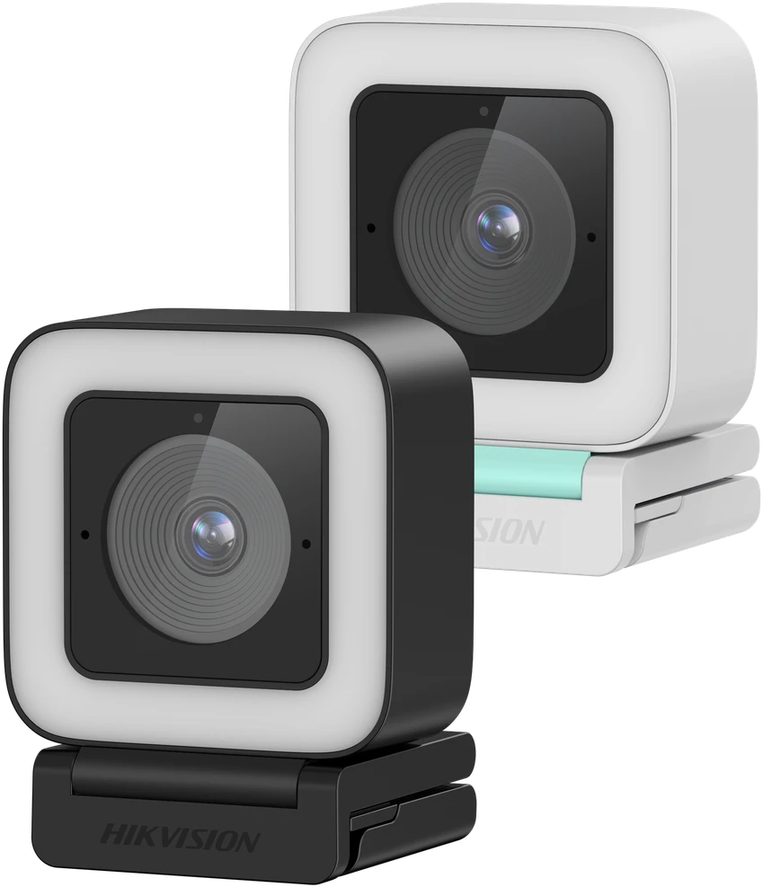 Hikvision iDS-UL4P AI Pārvaldīts 2K QHD 4MP USB-C Webkamera ar Automātisko Fokusu un Mikrofona Melna
