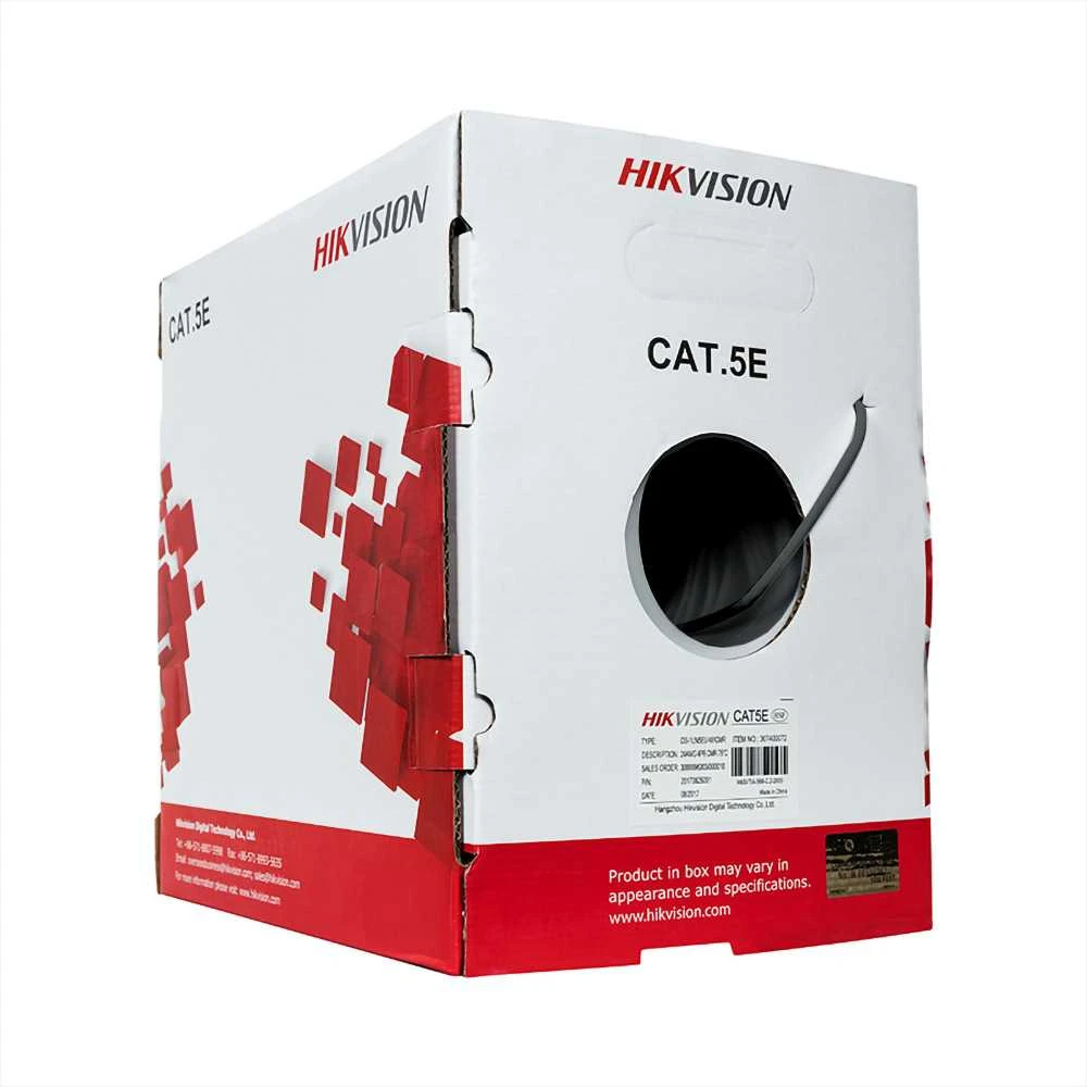 Hikvision Kabelis ryšio Hik-vision UTP 5E LAUKO PE izol. Fca kl. (Gysla-0.50mm, ritė 305m) DS-1LN5EO-UU/E