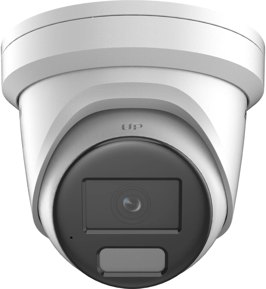 Hikvision kupolas DS-2CD2347G2H-LIUeF F4 (balta, 4 MP, 30 m. IR; 30 m. LED, hibridinė šviesa)