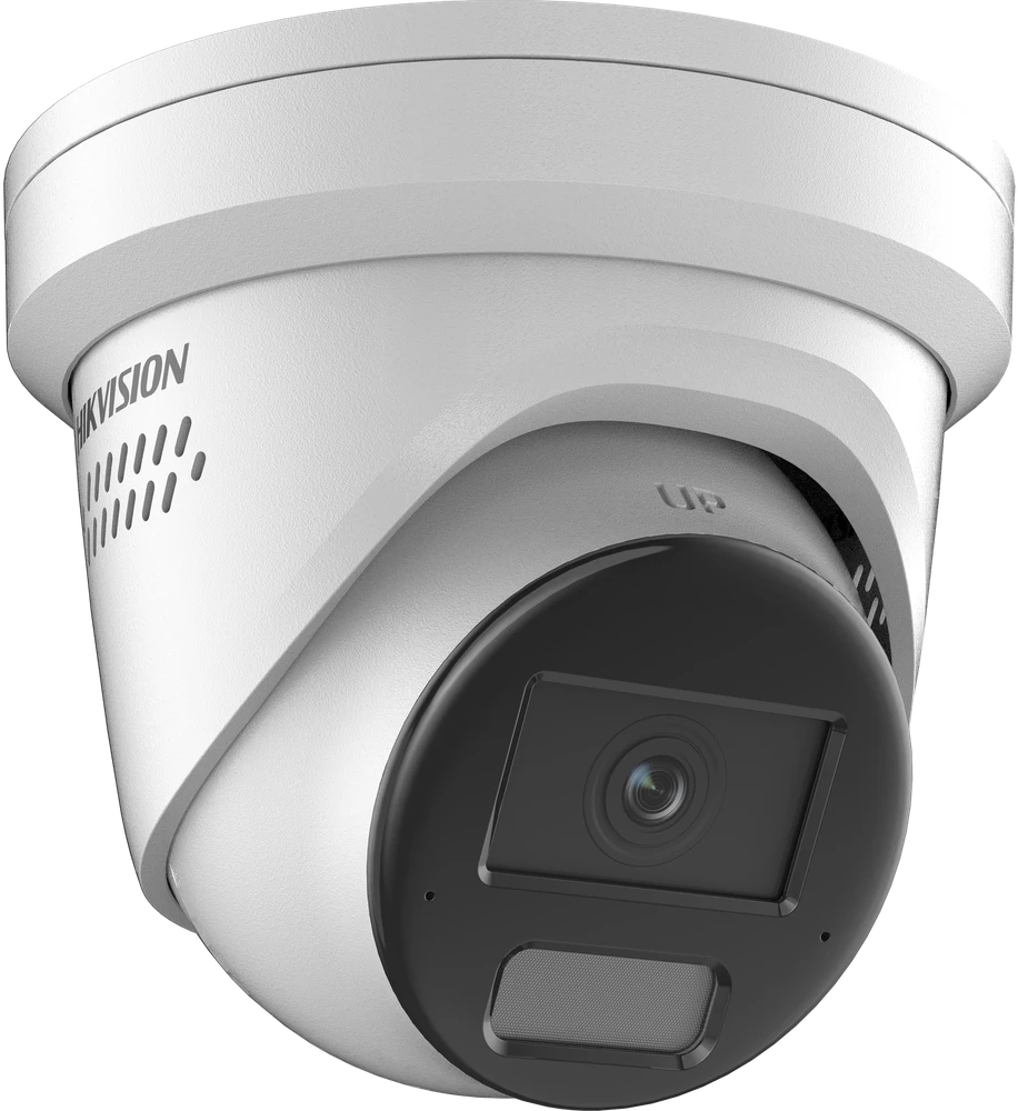 IP kamera Hikvision kupolo tipo DS-2CD2346G2H-IS2U/SL F4 (balta, 4 MP, 30 m IR, AcuSense, DarkFighter)