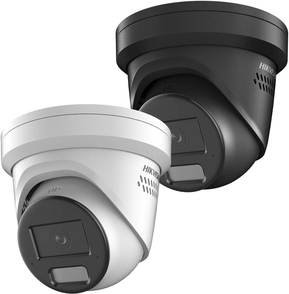 IP kamera Hikvision kupolo tipo DS-2CD2346G2H-IS2U/SL F4 (balta, 4 MP, 30 m IR, AcuSense, DarkFighter)